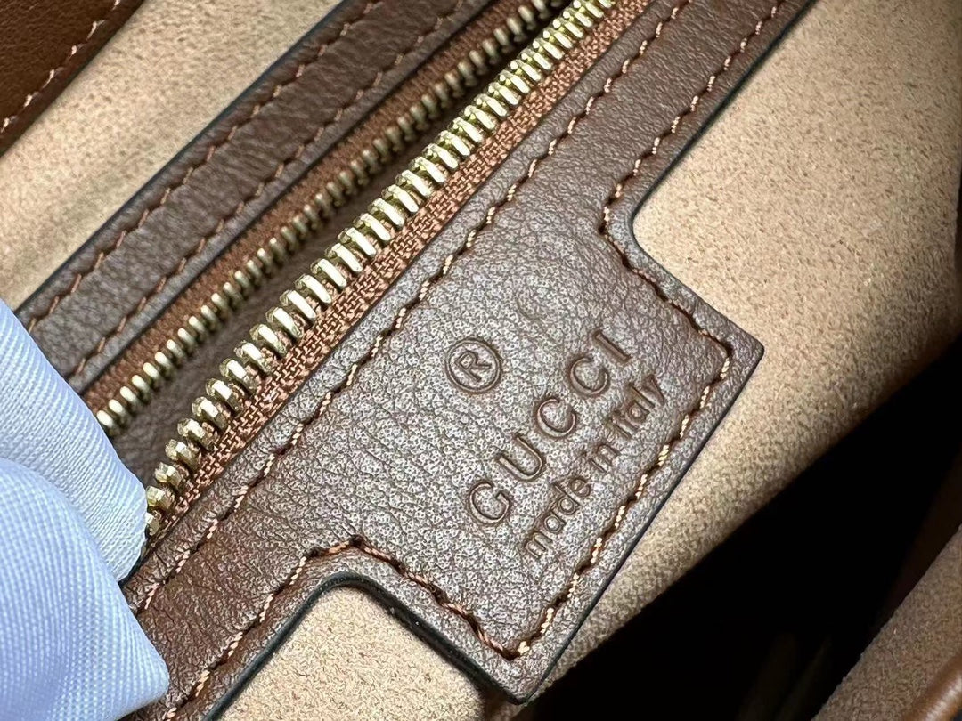 GG PADLOCK 32 SHOULDER BAG BEIGE CANVAS AND BROWN CALFSKIN mysite