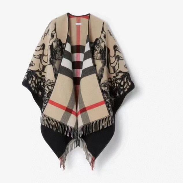 EQUESTRIAN KNIGHT WOOL CAPE 140 CM BEIGE MIX BLACK 403739 mysite