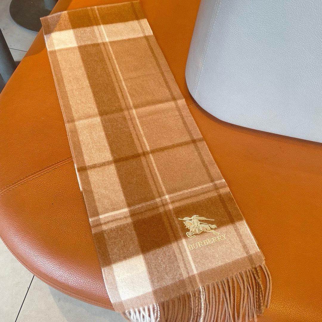 SCARF 180 CM IN BRONZE BROWN MIX BLACK WOOL 408568 mysite