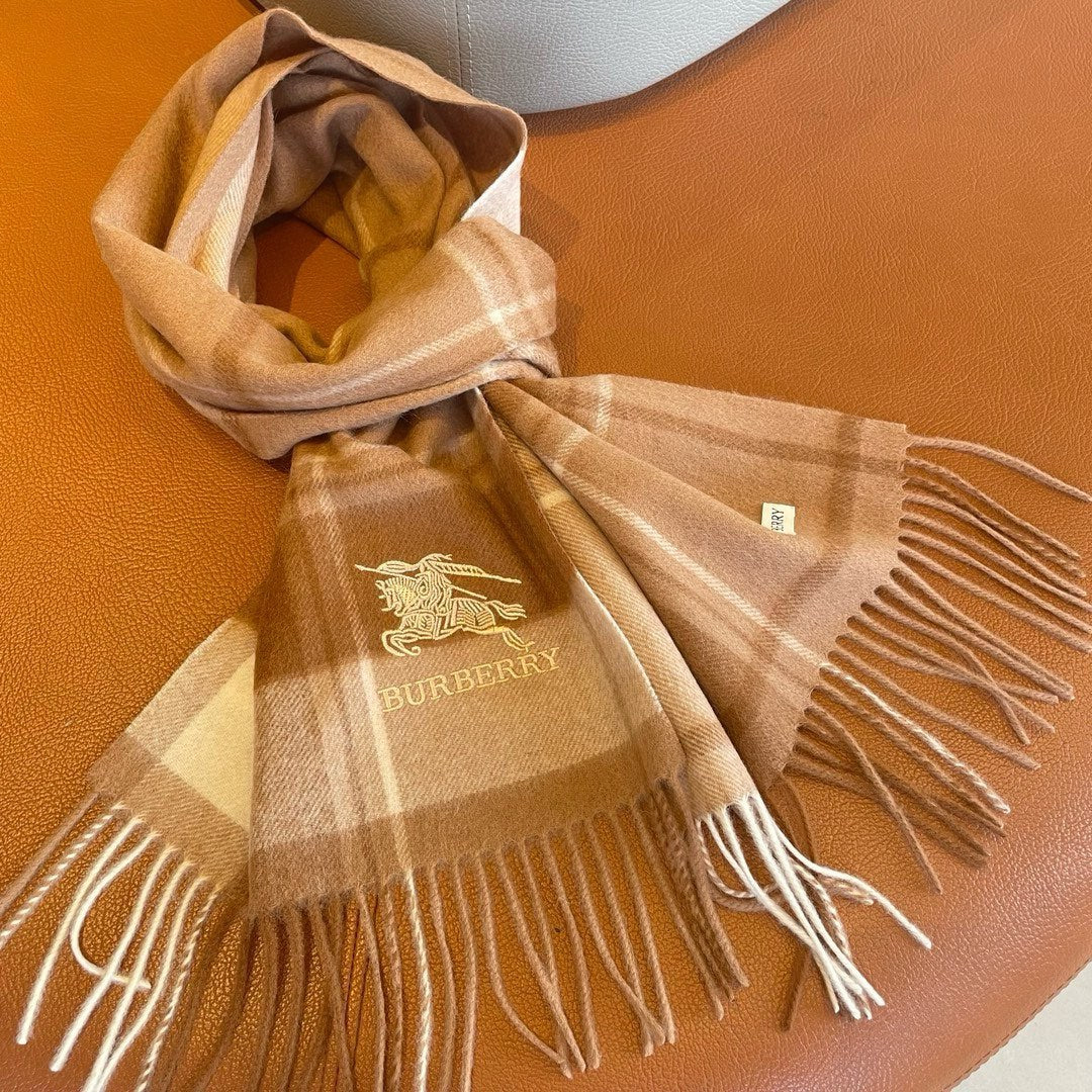 SCARF 180 CM IN BRONZE BROWN MIX BLACK WOOL 408568 mysite