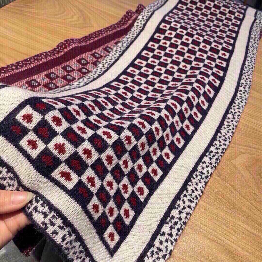 CLASSIC SCARF 180 CM IN COLORFUL WOOL 418256 mysite