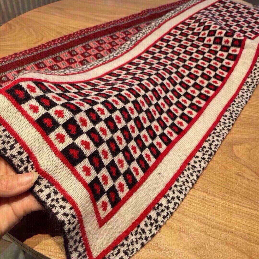 CLASSIC SCARF 180 CM IN COLORFUL WOOL 418257 mysite