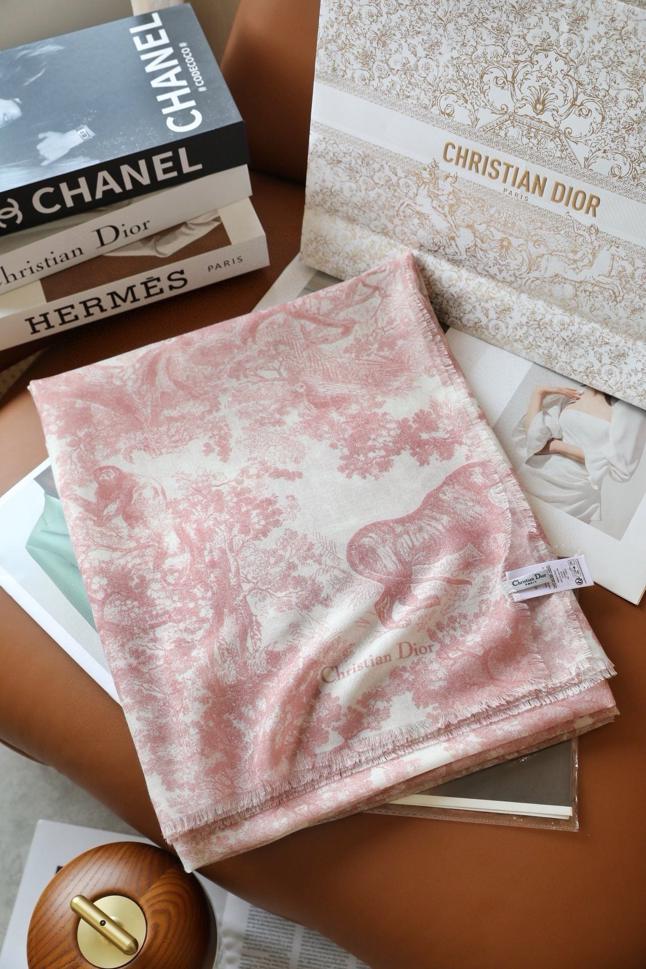 SCARF 180 CM IN LIGHT PINK SILK AND CASHMERE 418264 mysite