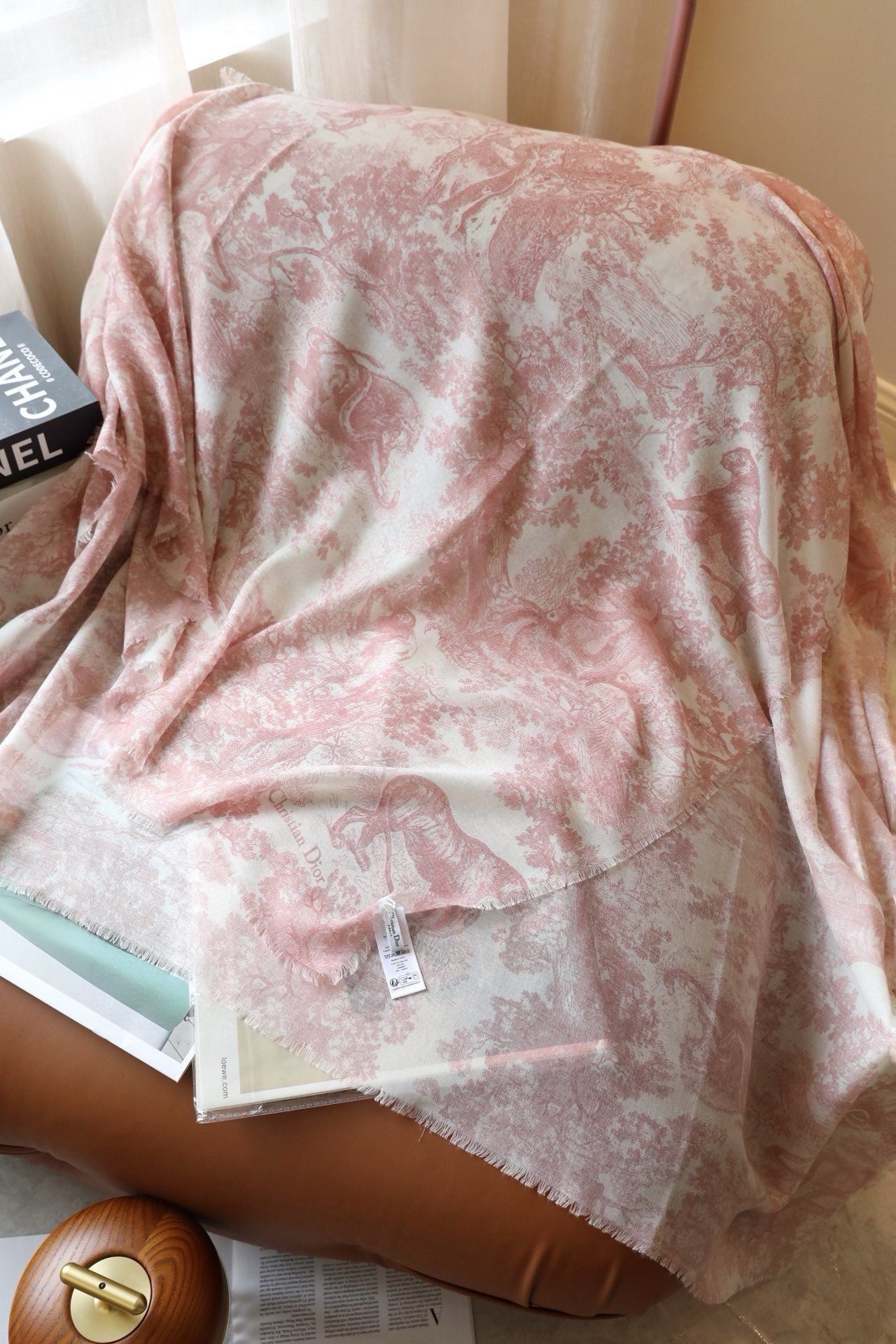 SCARF 180 CM IN LIGHT PINK SILK AND CASHMERE 418264 mysite