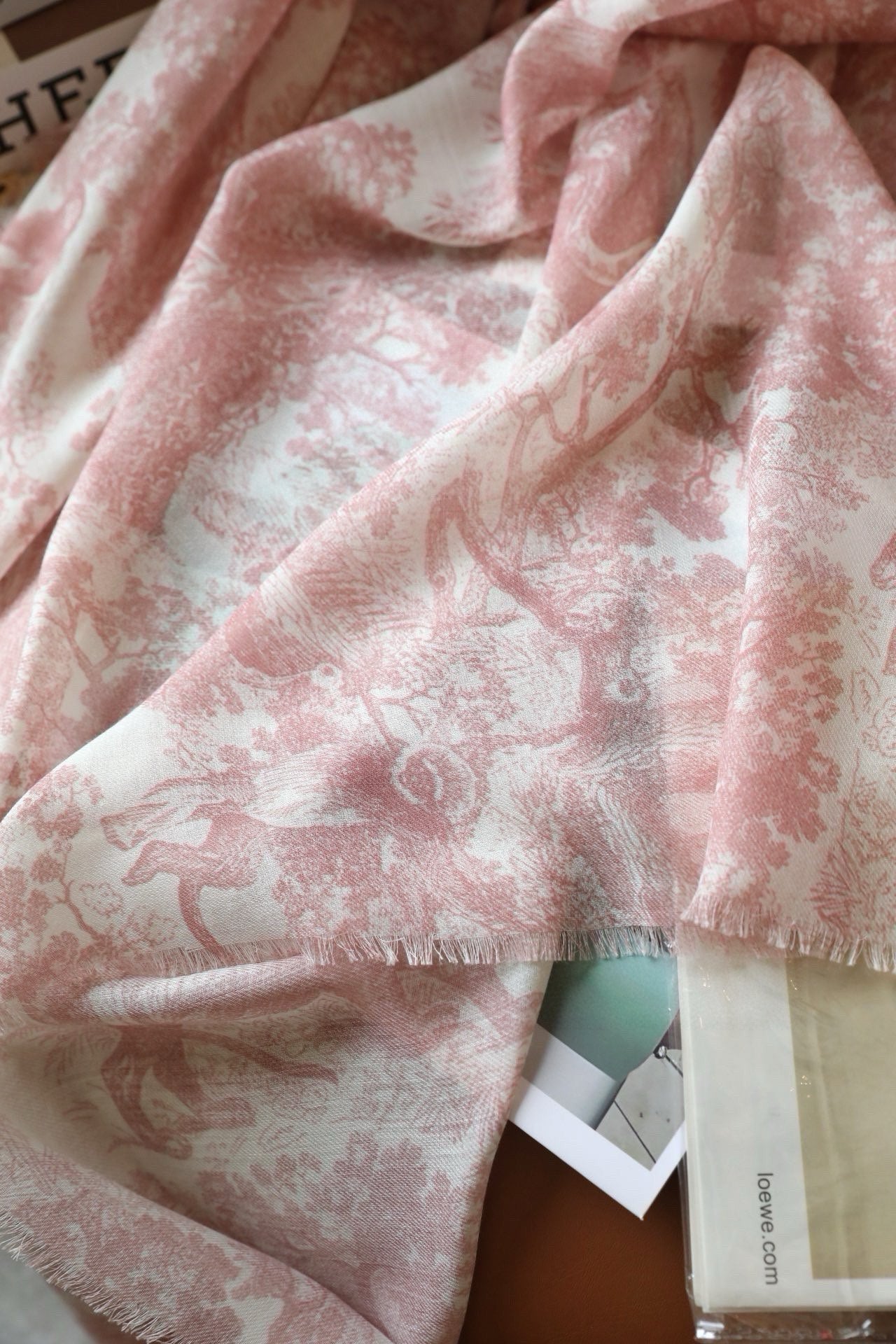 SCARF 180 CM IN LIGHT PINK SILK AND CASHMERE 418264 mysite