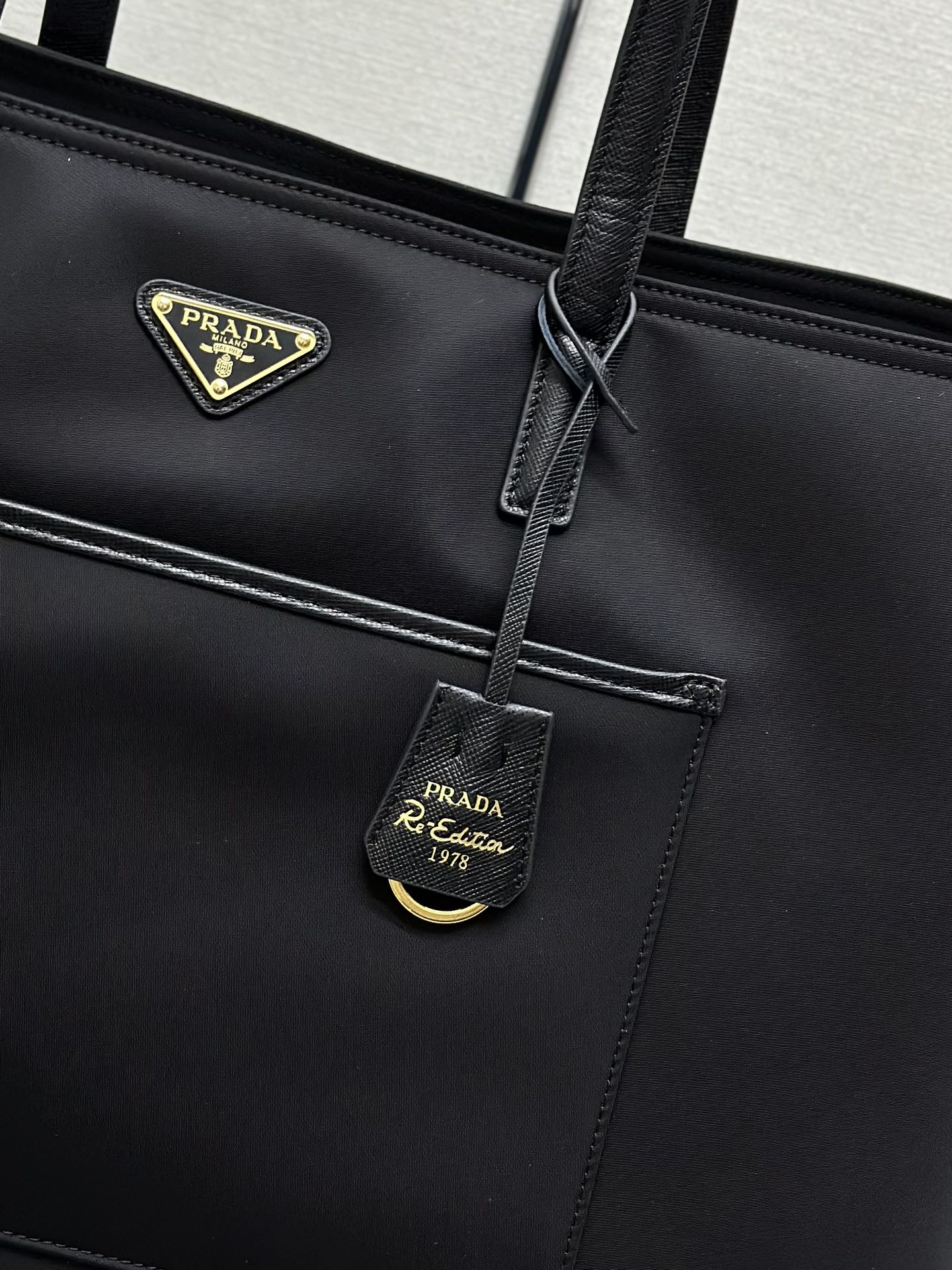 CLASSIC TOTE BAG 43 IN BLACK RE-NYLON FABRIC mysite