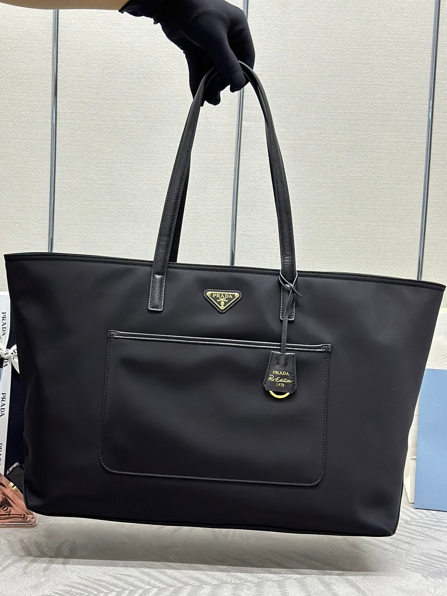 CLASSIC TOTE BAG 43 IN BLACK RE-NYLON FABRIC mysite