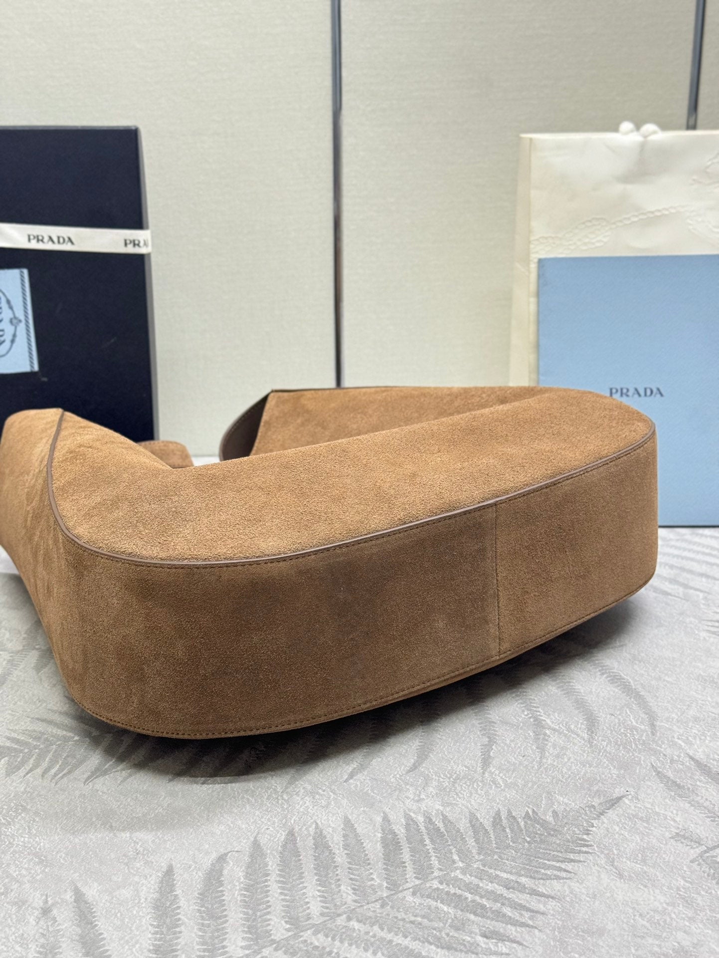 Prada Cleo Crossbodybag 40cm Brown Nubuck Leather mysite