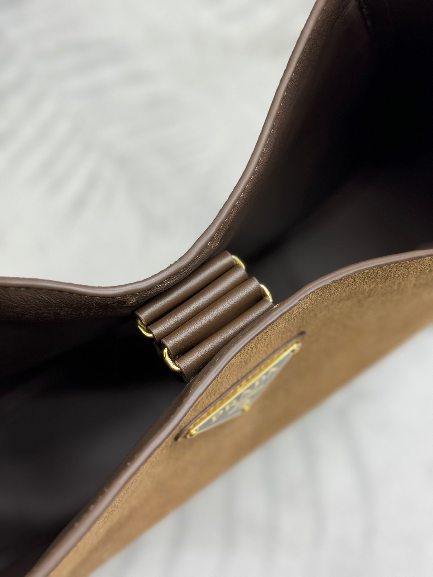 Prada Cleo Crossbodybag 40cm Brown Nubuck Leather mysite