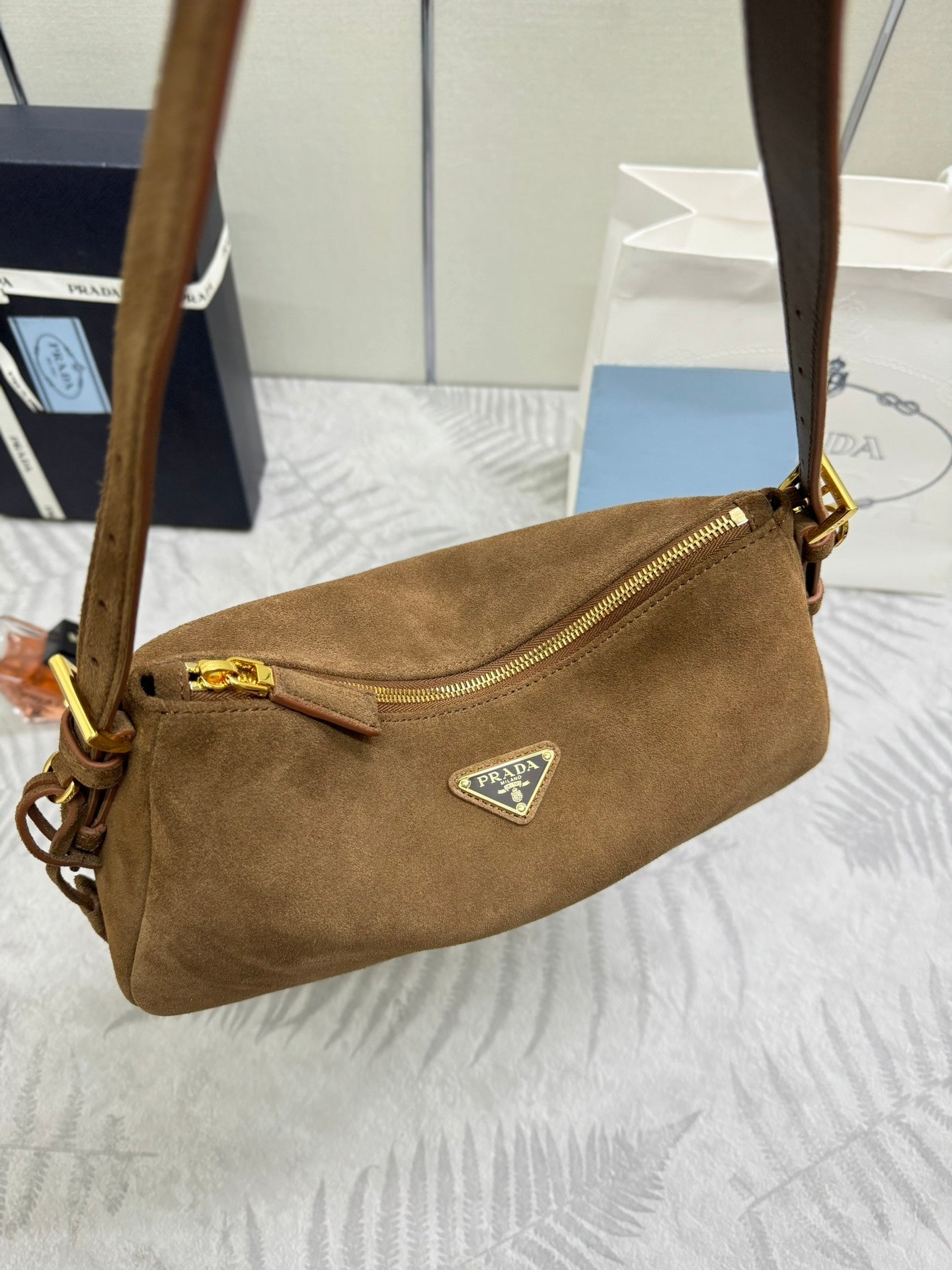 Pra Aimée Crossbodybag Brown Nubuck Leather mysite