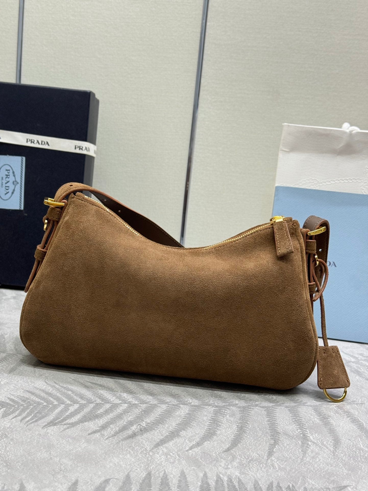 Pra Aimée Crossbodybag Brown Nubuck Leather mysite