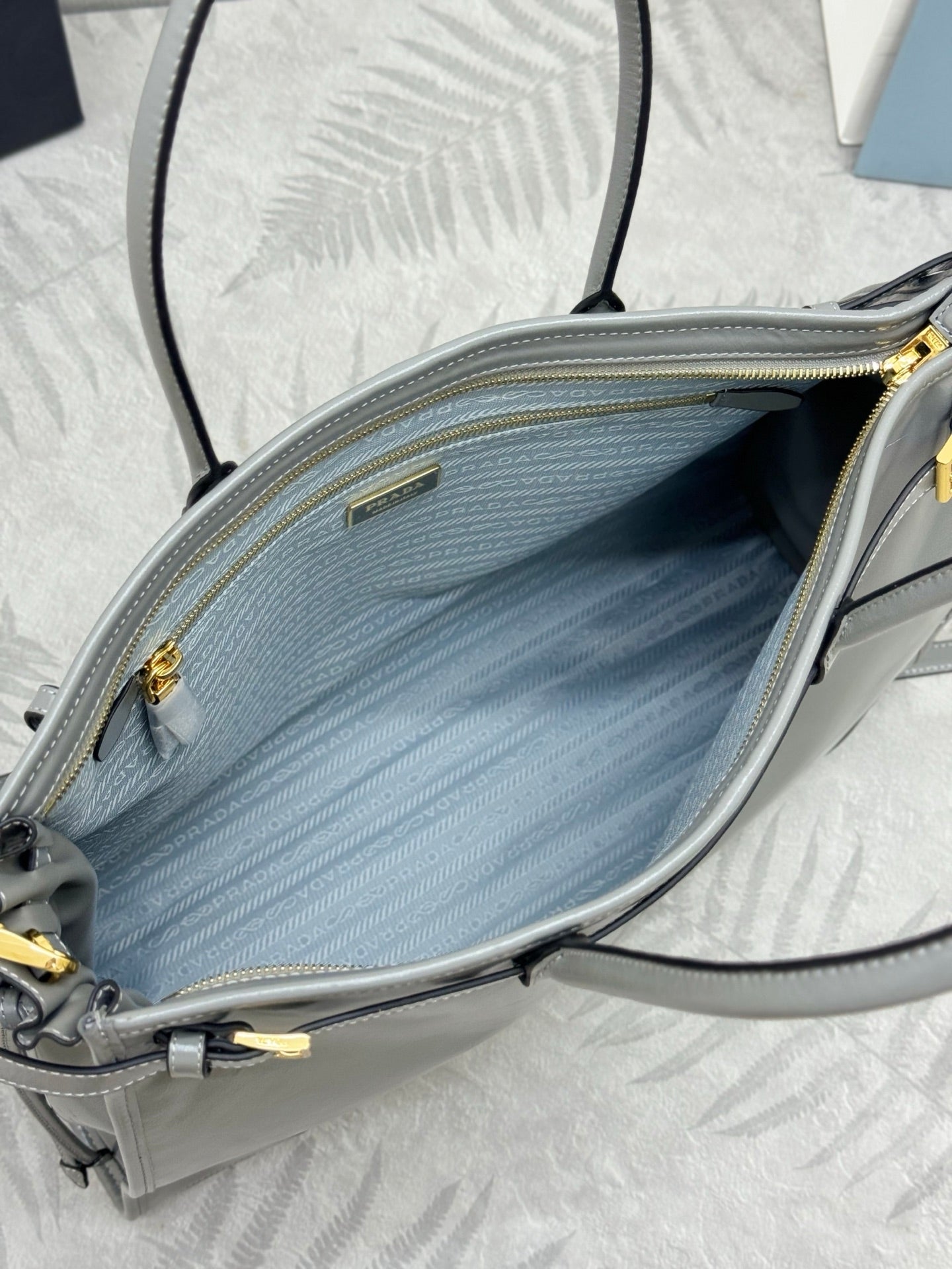 Prada Bonnie Extra-Large 42cm Grey Calfskin mysite