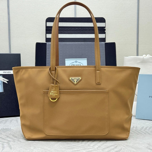 Prada Re-Edition 1978 Tote Bag 35cm Brown Re-Nylon& Saffiano Leather mysite