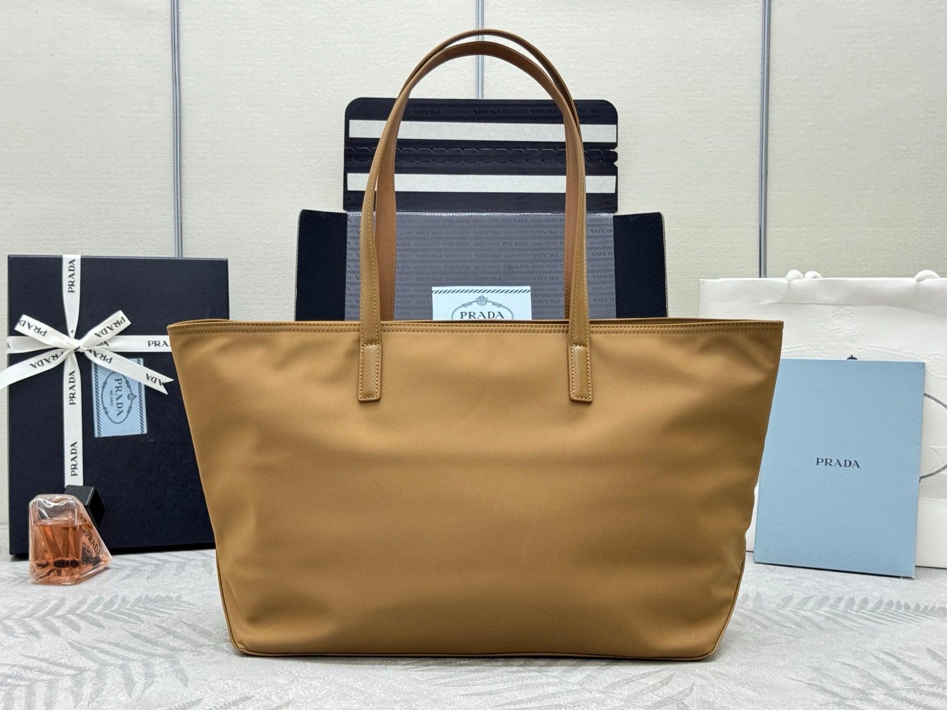 Prada Re-Edition 1978 Tote Bag 35cm Brown Re-Nylon& Saffiano Leather mysite