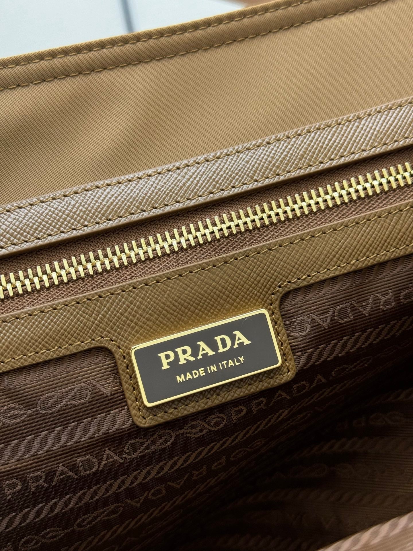 Prada Re-Edition 1978 Tote Bag 35cm Brown Re-Nylon& Saffiano Leather mysite