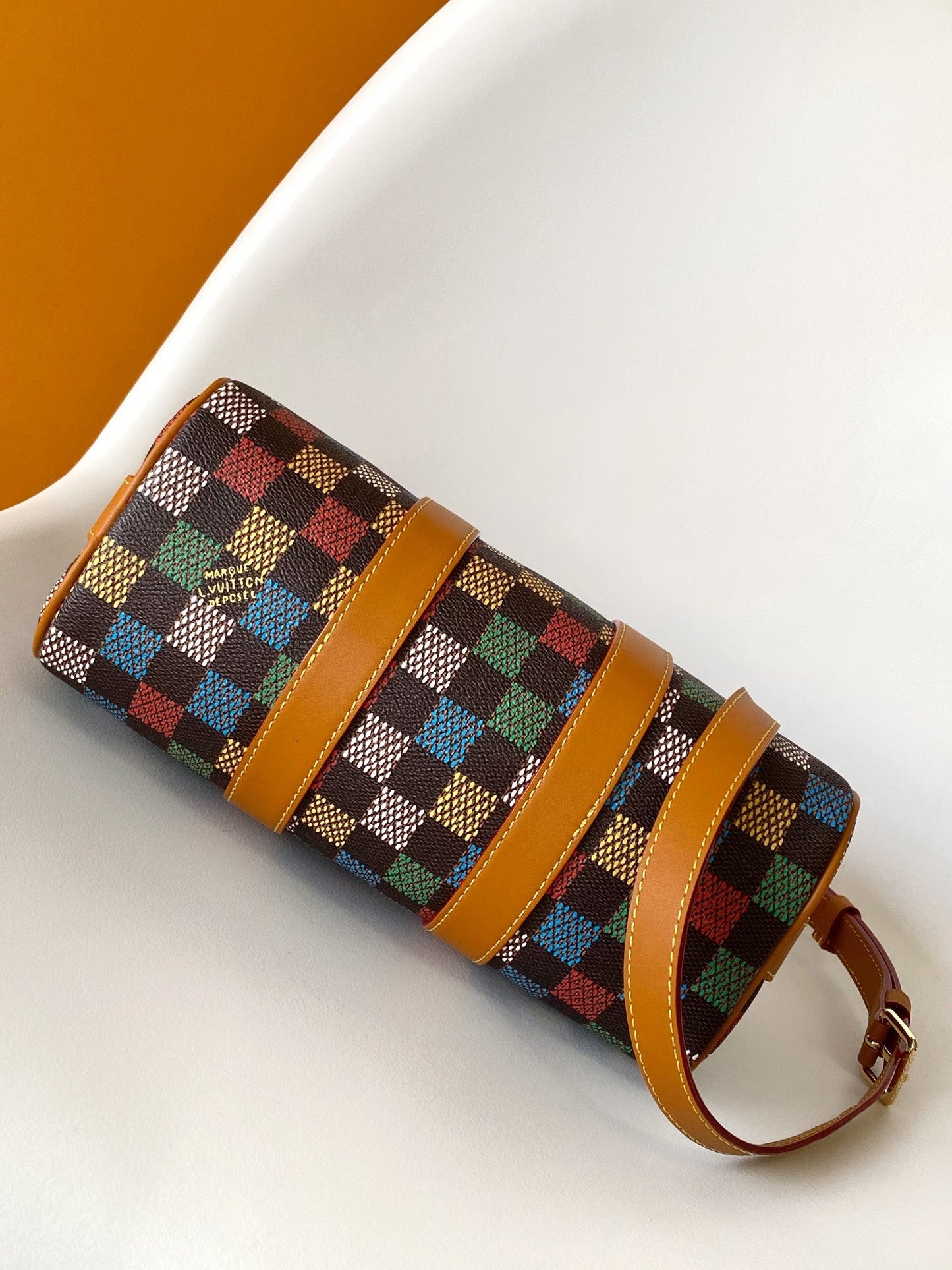Lv Keepall Bandouliere 25 Multicolor Damier Ebene Canvas GHW mysite