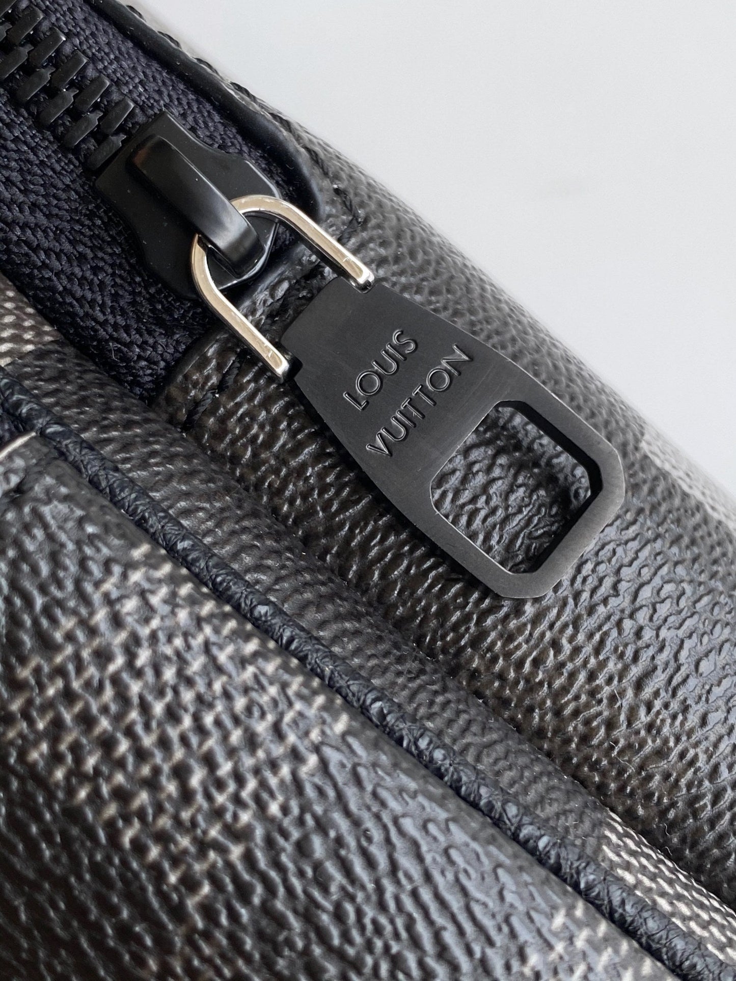 Lv Avenue Slingbag Black Damoflage Black Canvas- Black Metal mysite