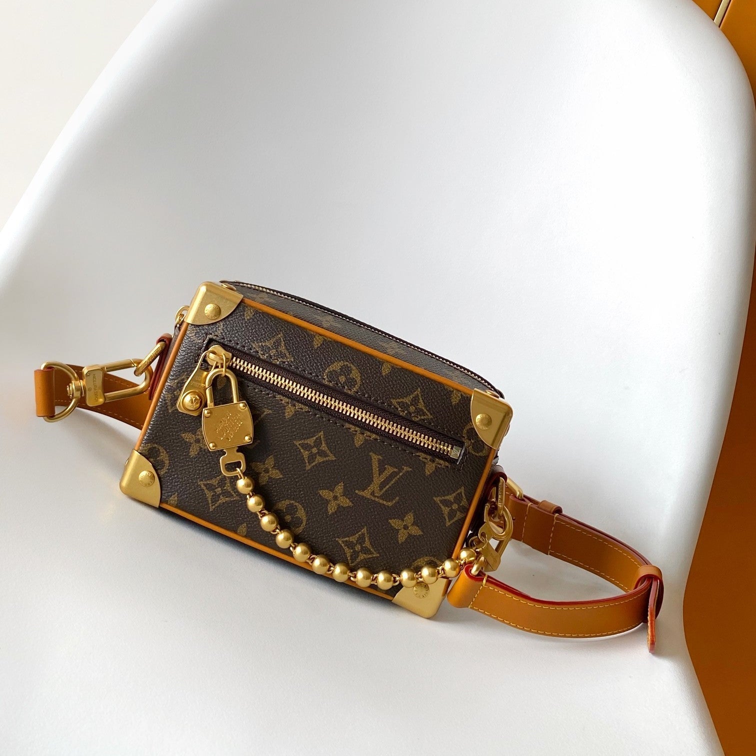 LV Mini Soft Trunk With Chain Brown Monogram Canvas GHW 268790 mysite