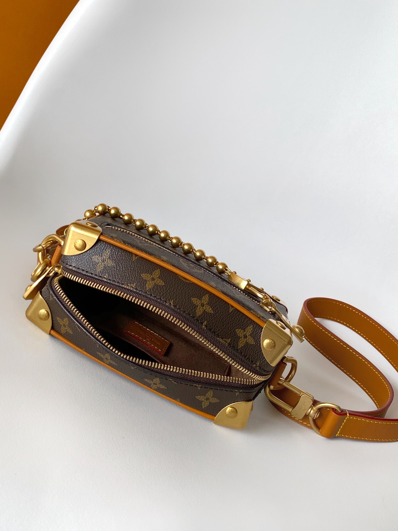 LV Mini Soft Trunk With Chain Brown Monogram Canvas GHW 268790 mysite