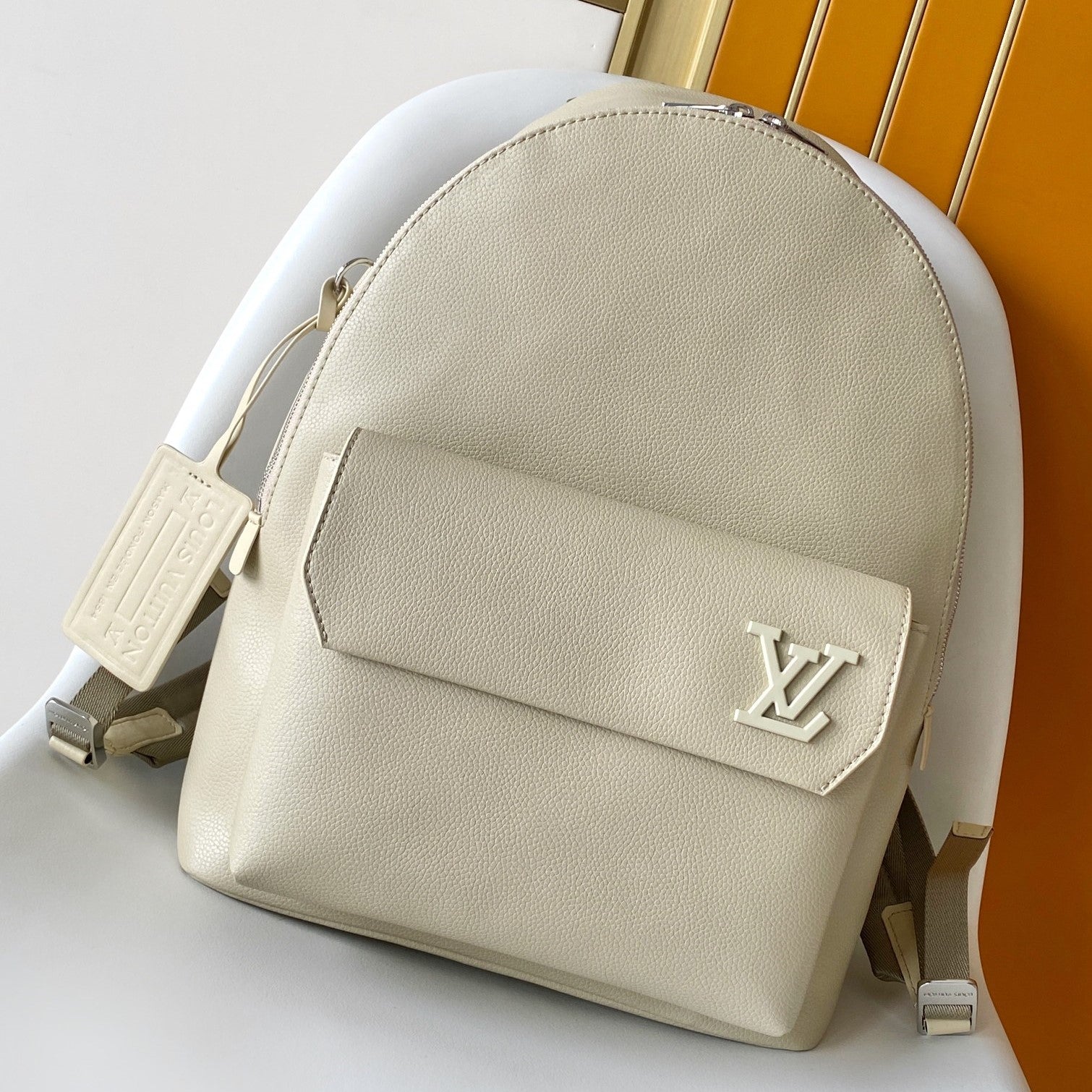 LV M22503 Takeoff Backpack Light Khaki Aerogram Cowhide mysite