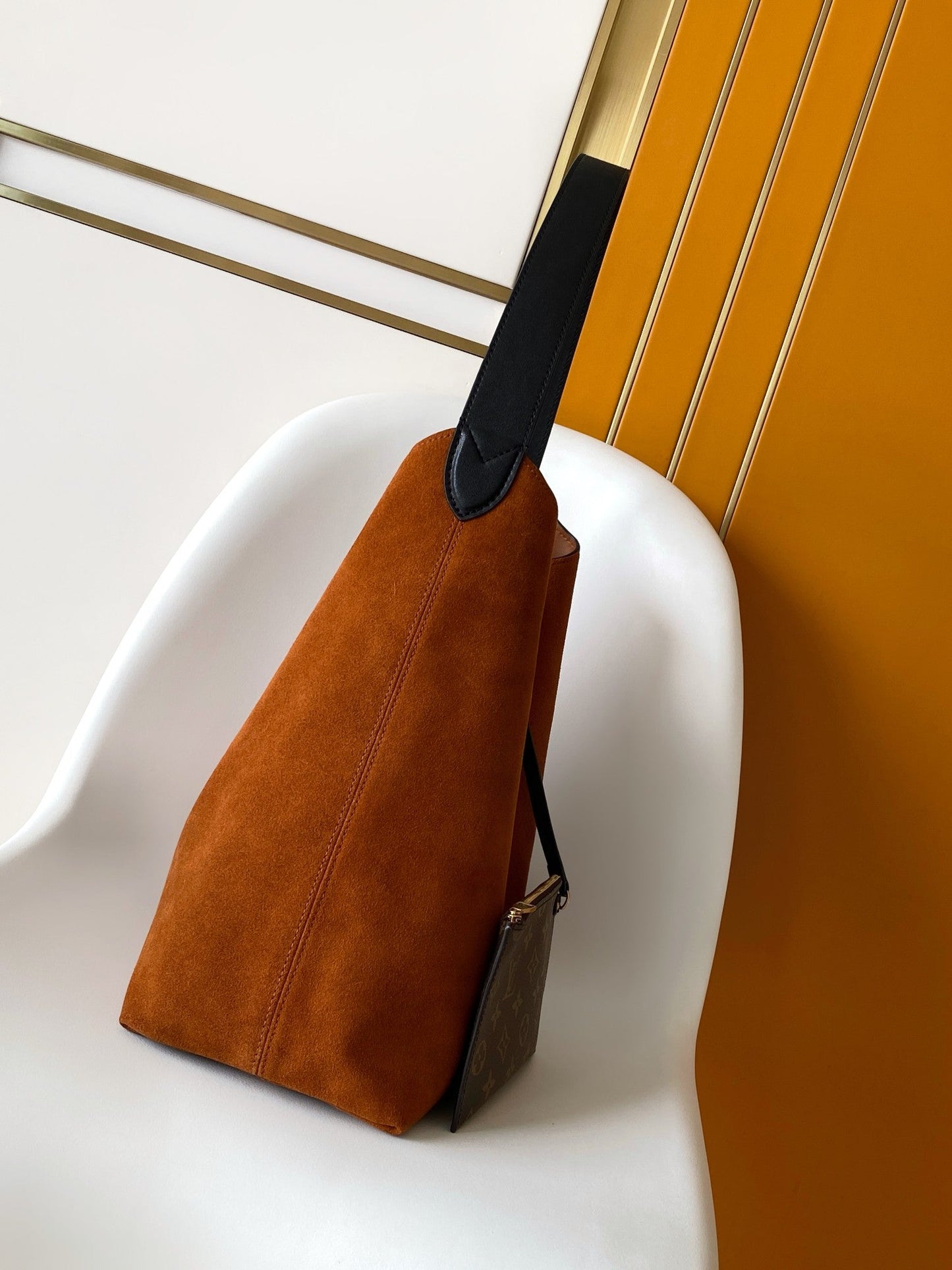 LV Low Key Hobo MM BAg Brown Cognac Suede 268169 mysite