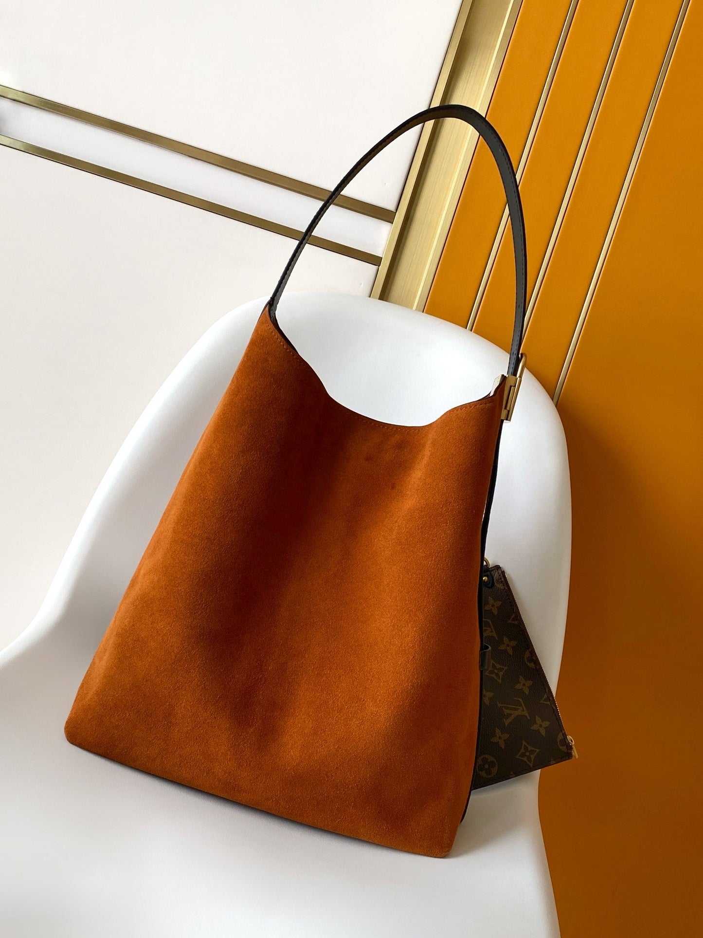 LV Low Key Hobo MM BAg Brown Cognac Suede 268169 mysite