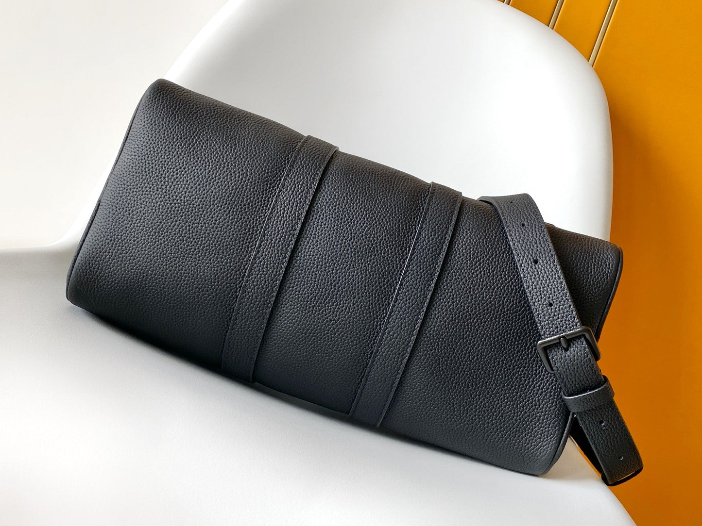 LV Keepall Bandoulière 35 Bag Black Embossed Monogram Empreinte Cowhide 268064 mysite