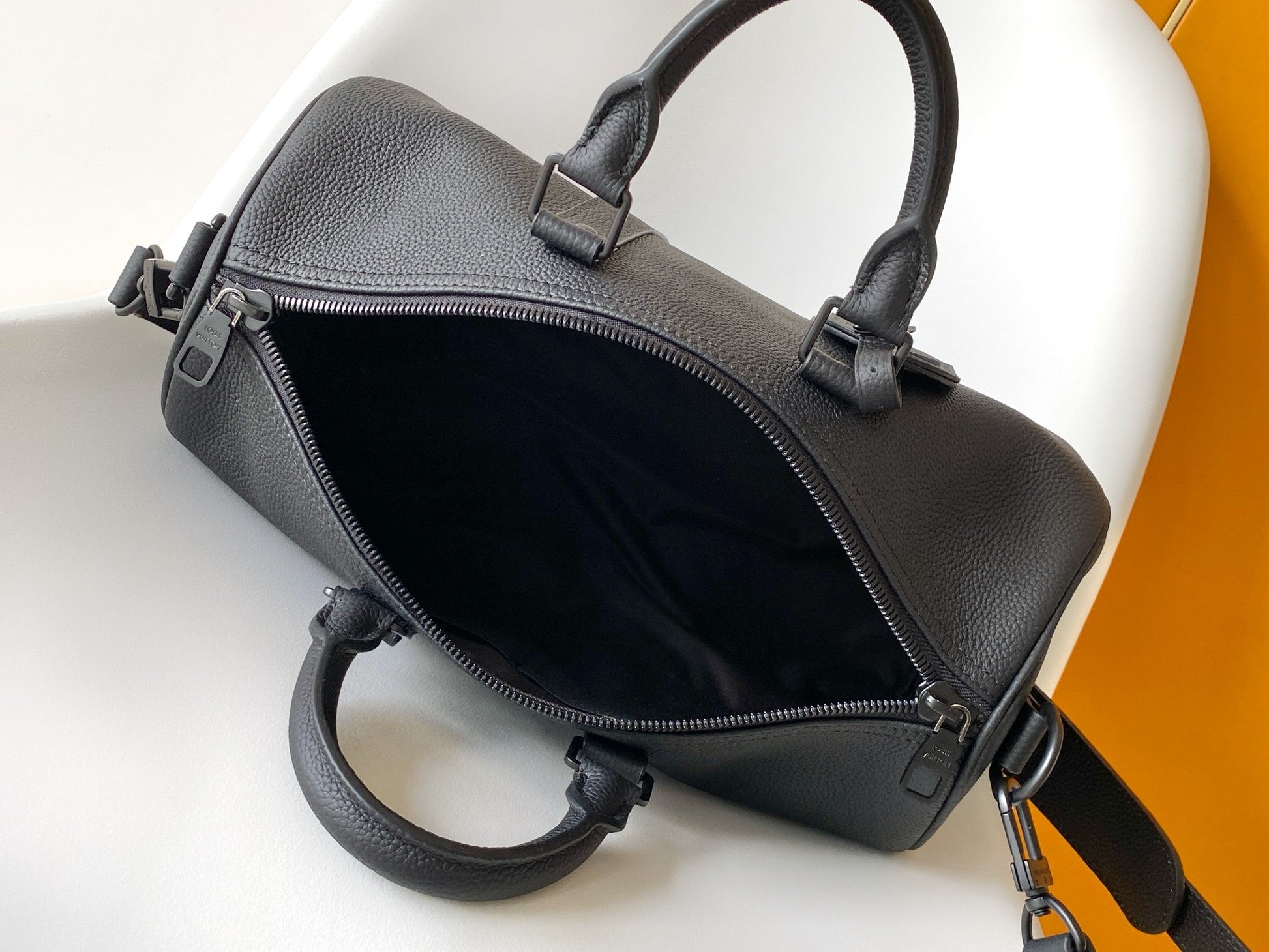 LV Keepall Bandoulière 35 Bag Black Embossed Monogram Empreinte Cowhide 268064 mysite