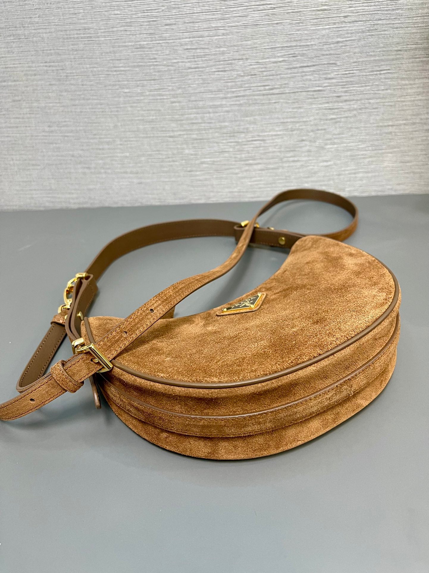 MOON HANDBAG 22 IN RUSSET BROWN SUEDE mysite