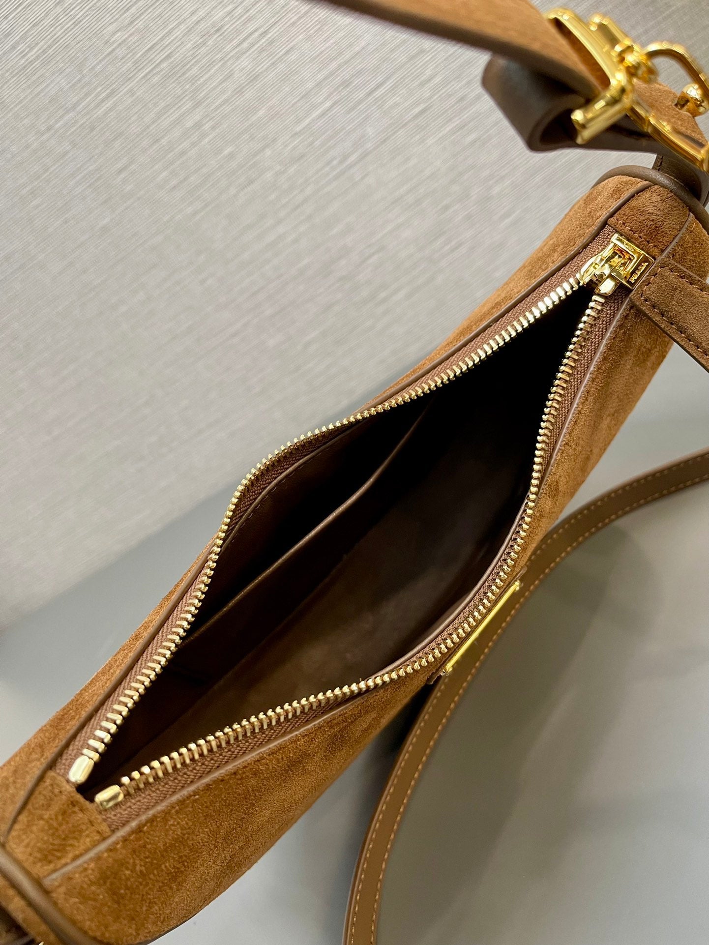 MOON HANDBAG 22 IN RUSSET BROWN SUEDE mysite