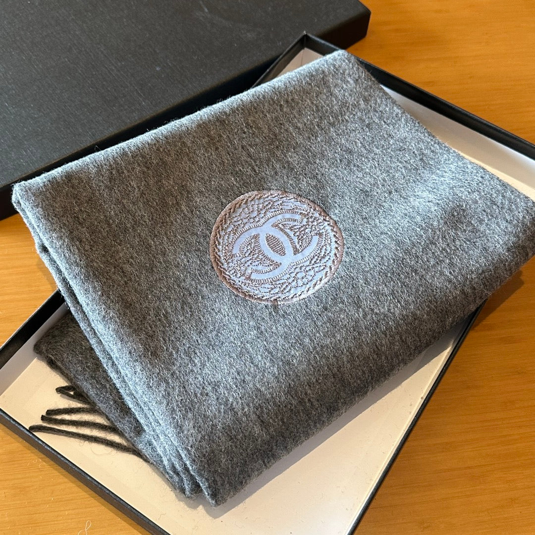 CC Scarf 200 CM In Grey Cashmere 413650 mysite