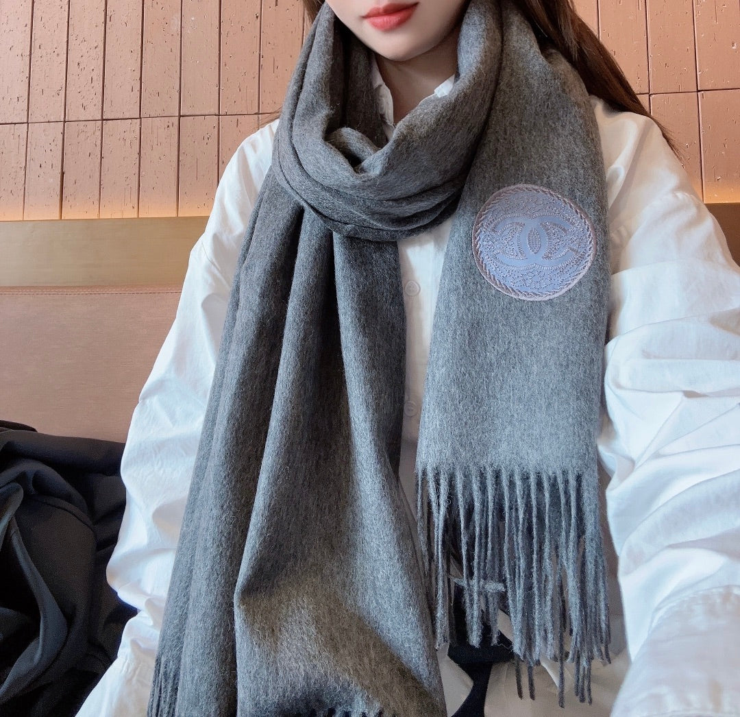CC Scarf 200 CM In Grey Cashmere 413650 mysite