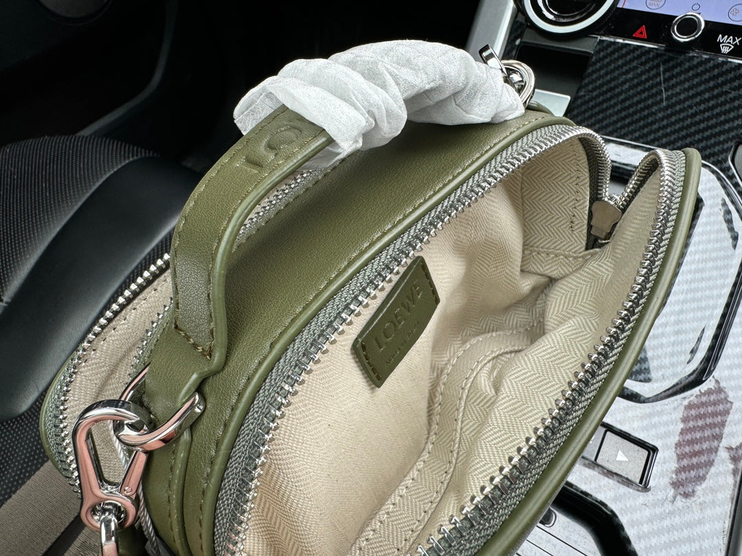 LOE MINI 18 CAMERA CROSS BODY BAG IN OLIVE GREEN CALFSKIN mysite