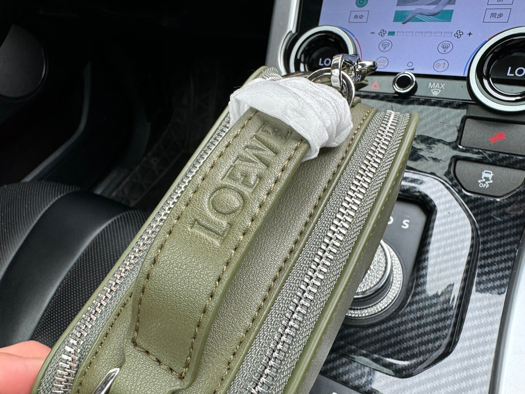 LOE MINI 18 CAMERA CROSS BODY BAG IN OLIVE GREEN CALFSKIN mysite