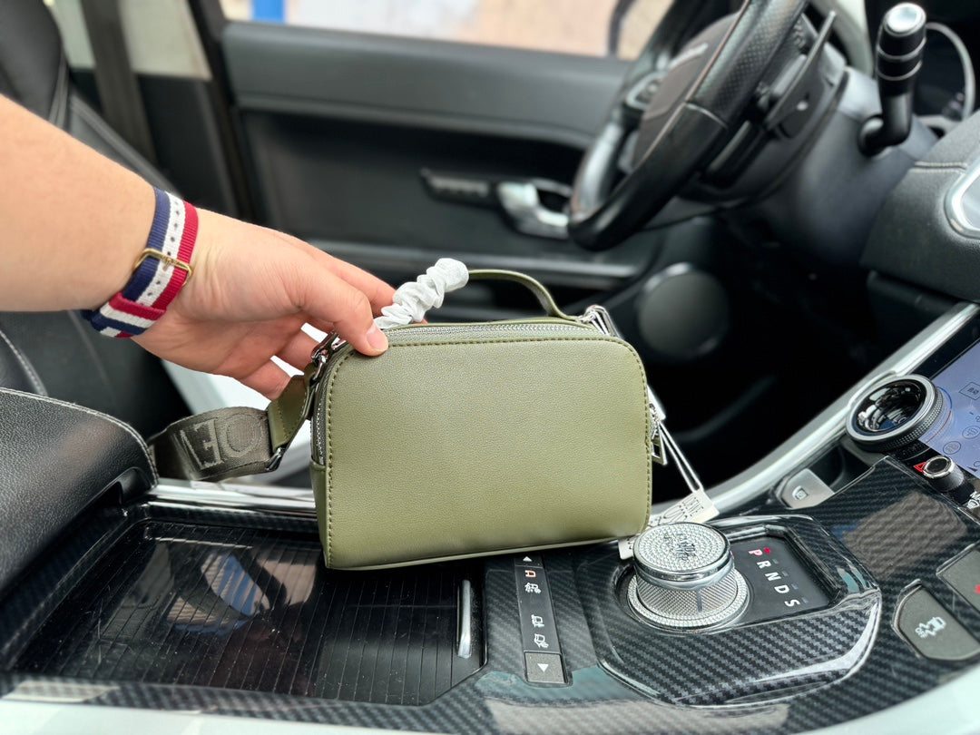 LOE MINI 18 CAMERA CROSS BODY BAG IN OLIVE GREEN CALFSKIN mysite