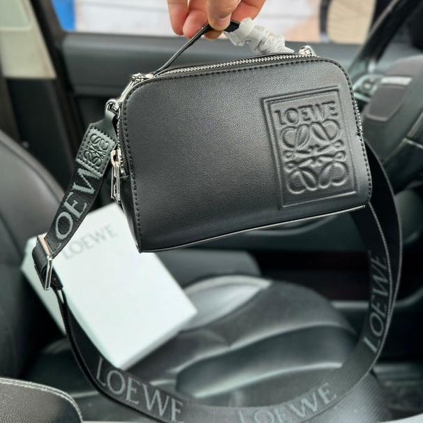 LOE MINI 18 CAMERA CROSS BODY BAG IN BLACK CALFSKIN mysite