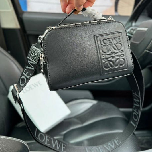 LOE MINI 18 CAMERA CROSS BODY BAG IN BLACK CALFSKIN mysite