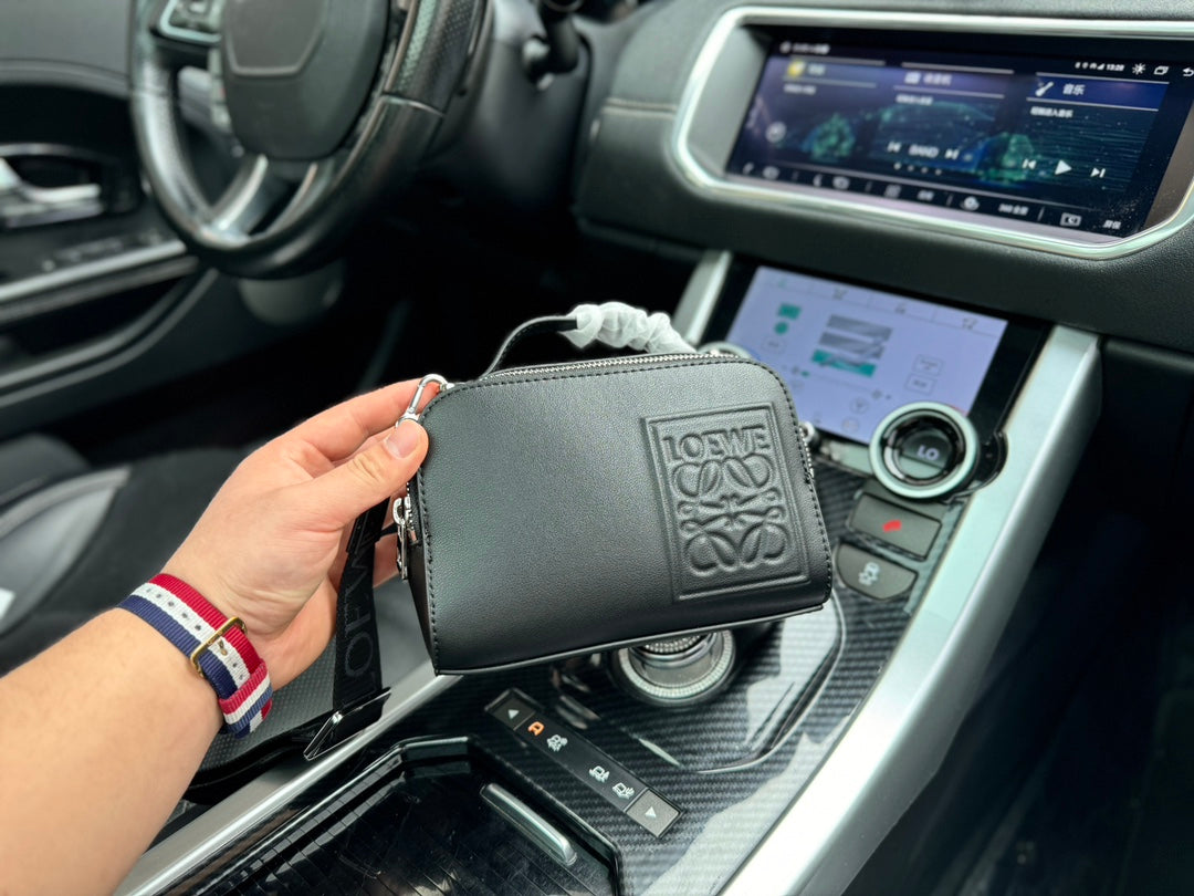 LOE MINI 18 CAMERA CROSS BODY BAG IN BLACK CALFSKIN mysite