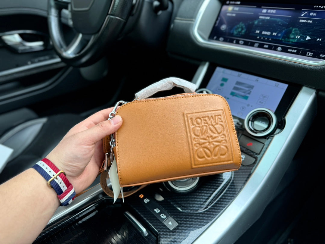 LOE MINI 18 CAMERA CROSS BODY BAG IN WARM DESERT CALFSKIN mysite