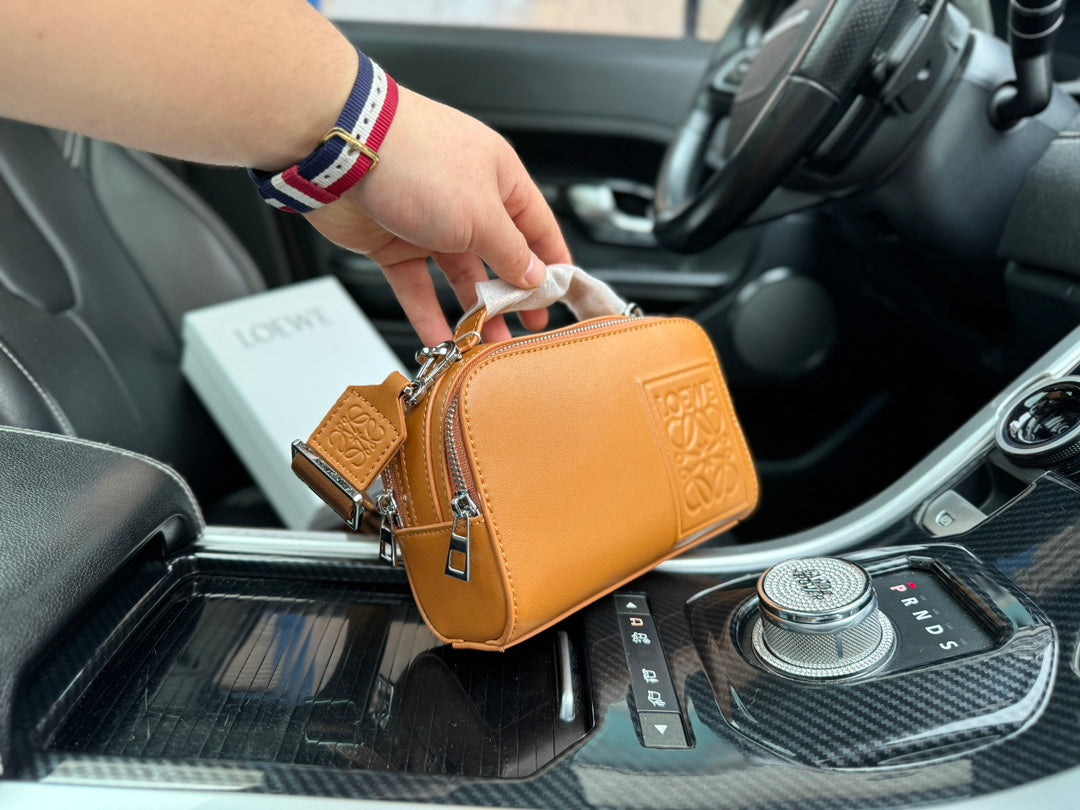 LOE MINI 18 CAMERA CROSS BODY BAG IN WARM DESERT CALFSKIN mysite