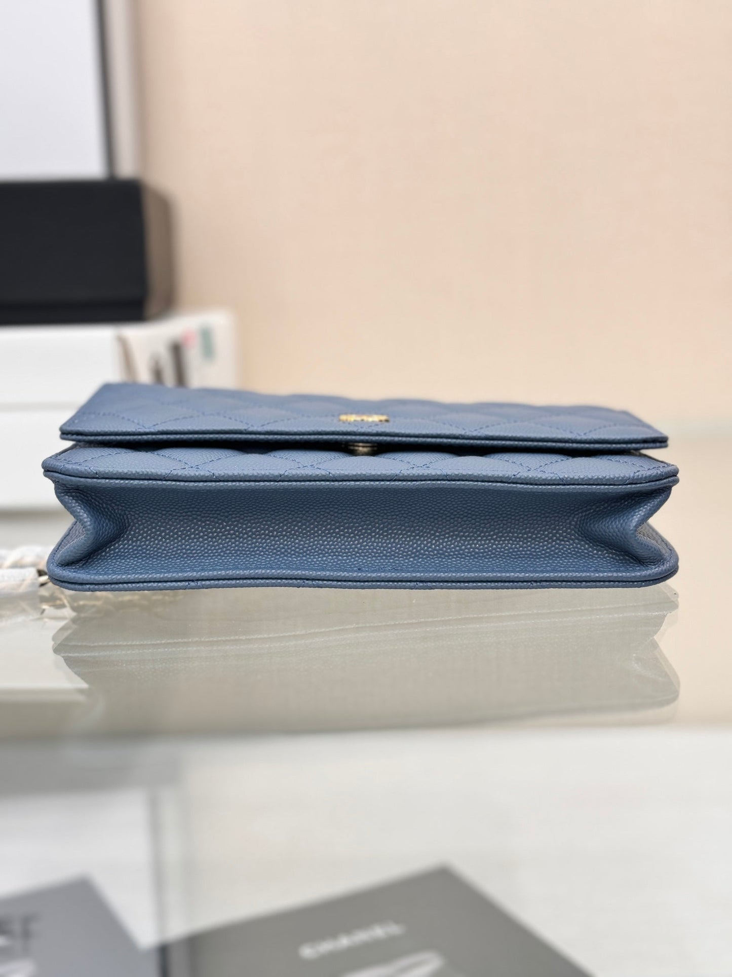 WOC 19CM BLUE JEAN CAVIAR SILVER HARDWARE mysite