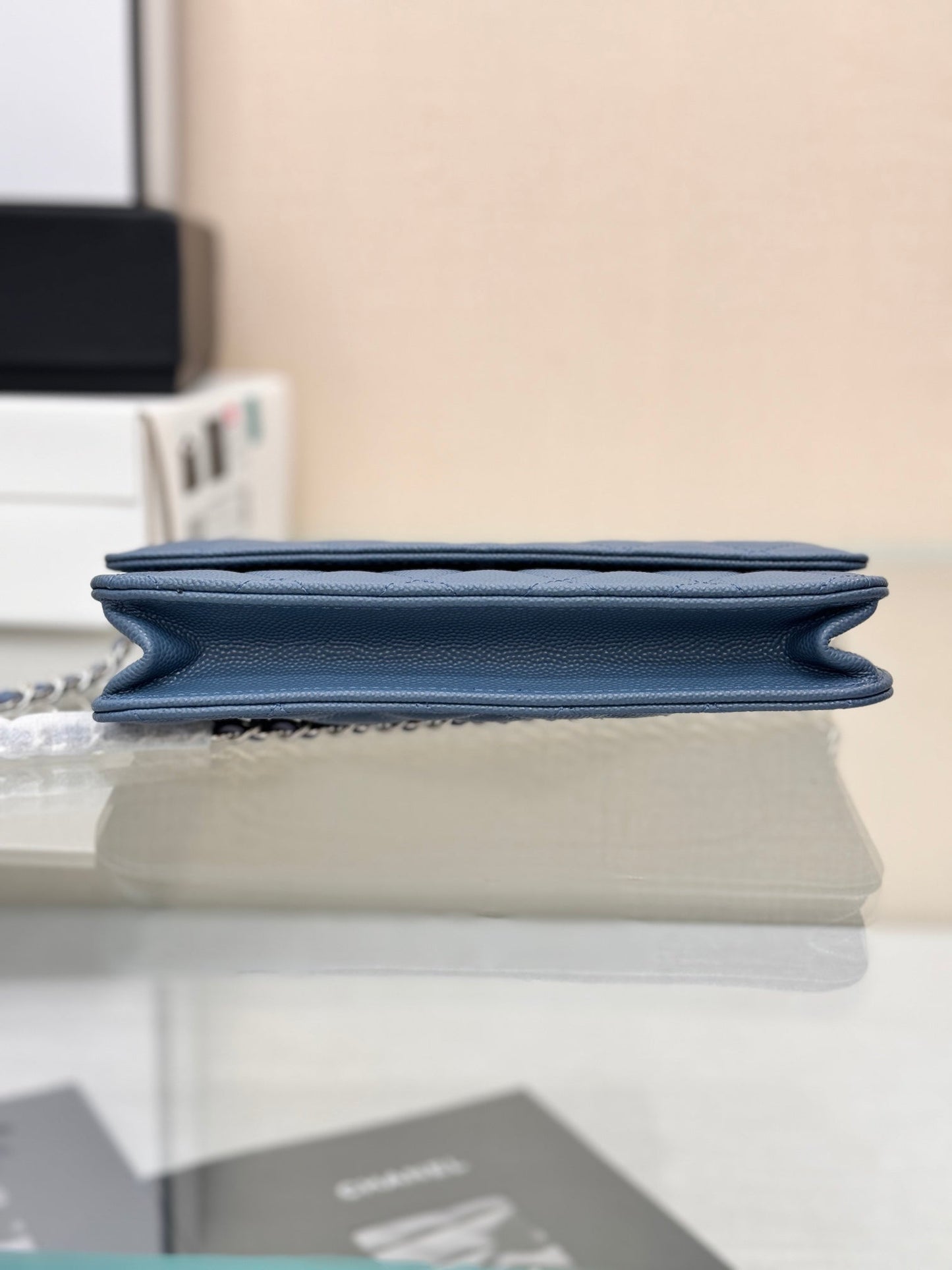 WOC 19CM BLUE JEAN CAVIAR SILVER HARDWARE mysite