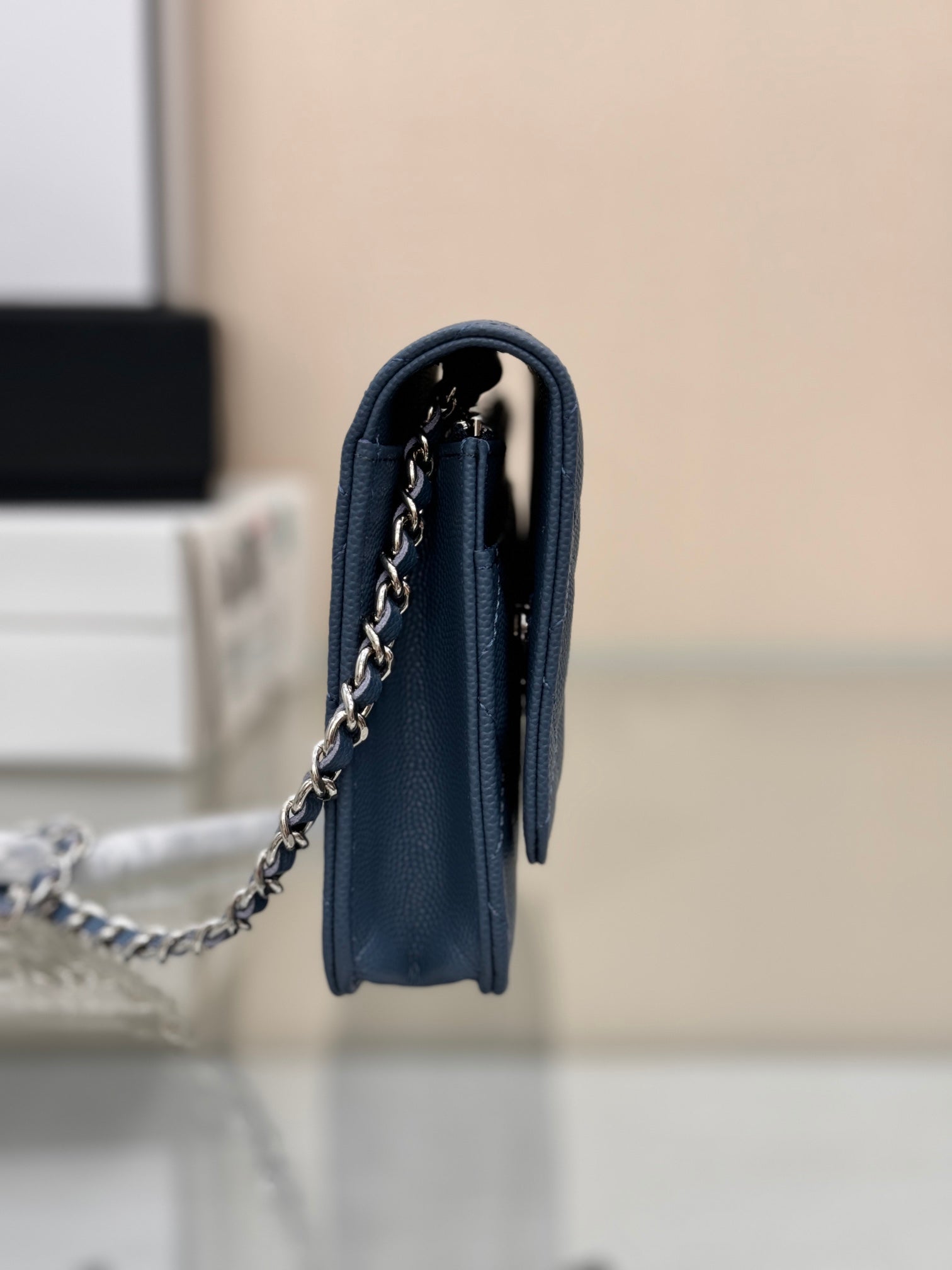 WOC 19CM BLUE JEAN CAVIAR SILVER HARDWARE mysite