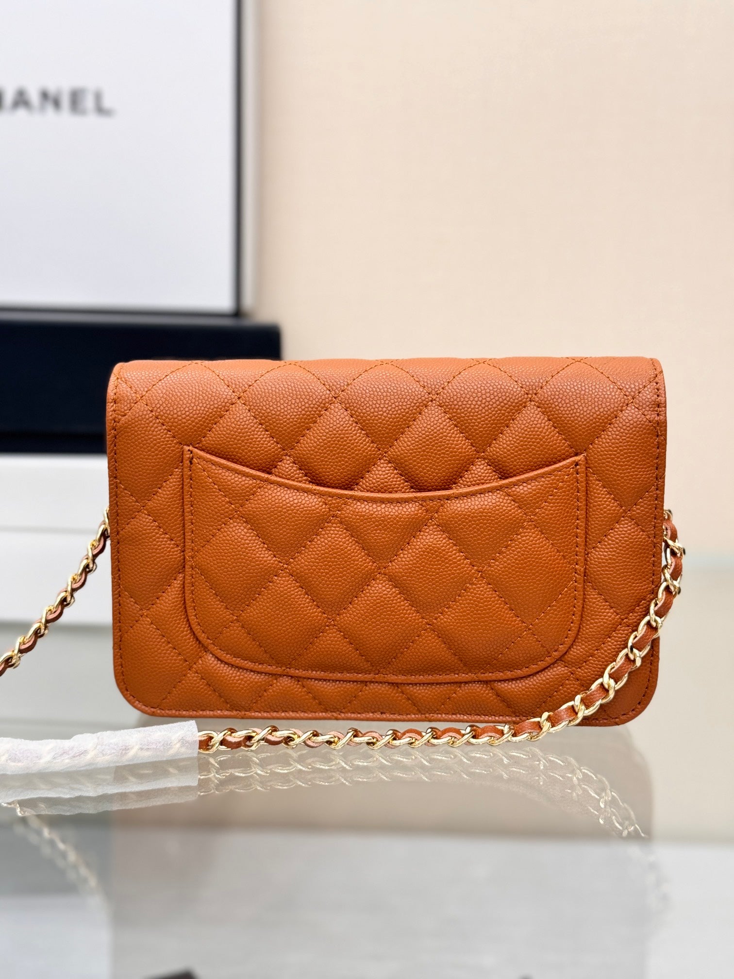 WOC 19CM ORANGE CAVIAR GOLD HARDWARE mysite