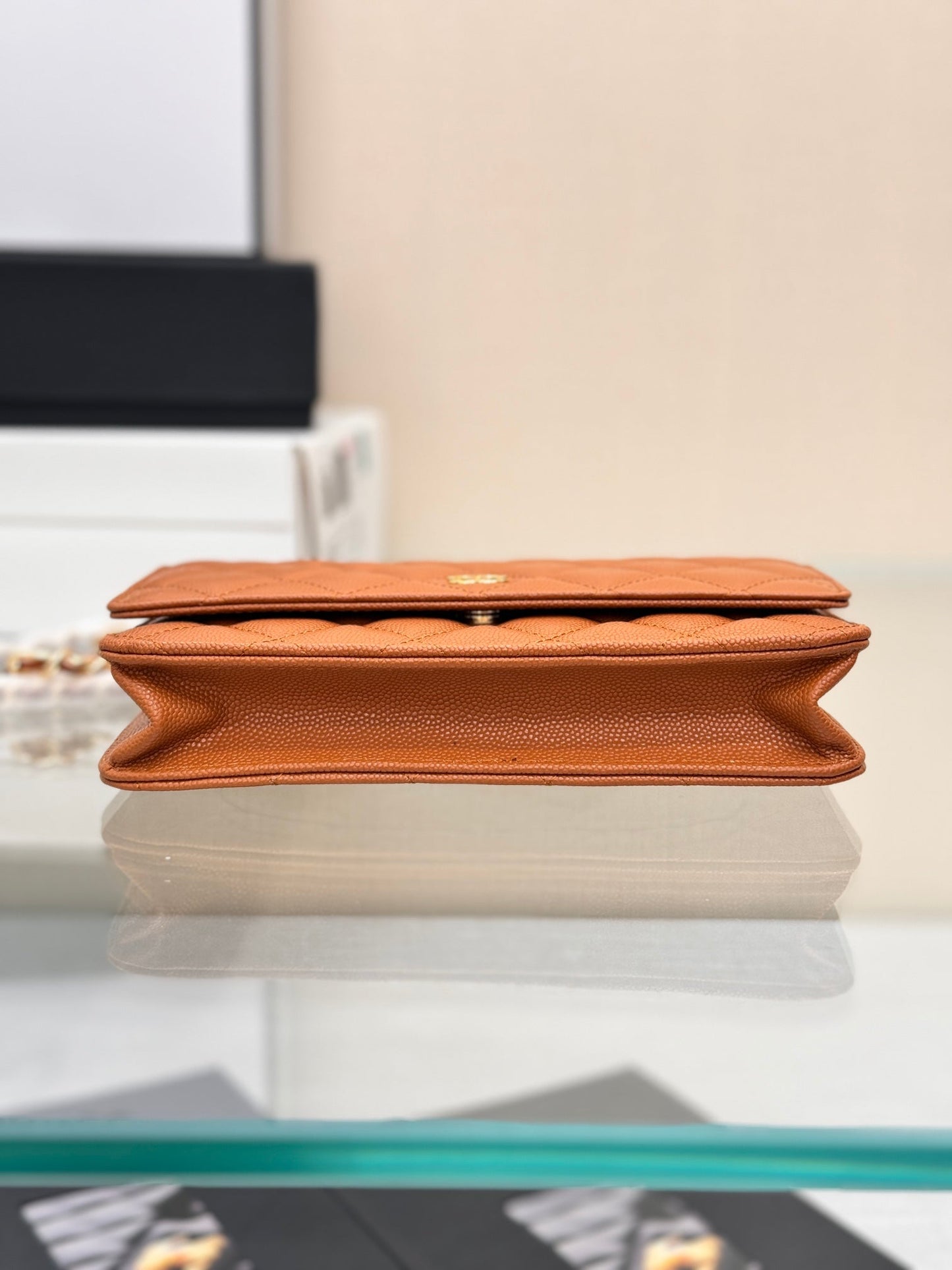 WOC 19CM ORANGE CAVIAR GOLD HARDWARE mysite