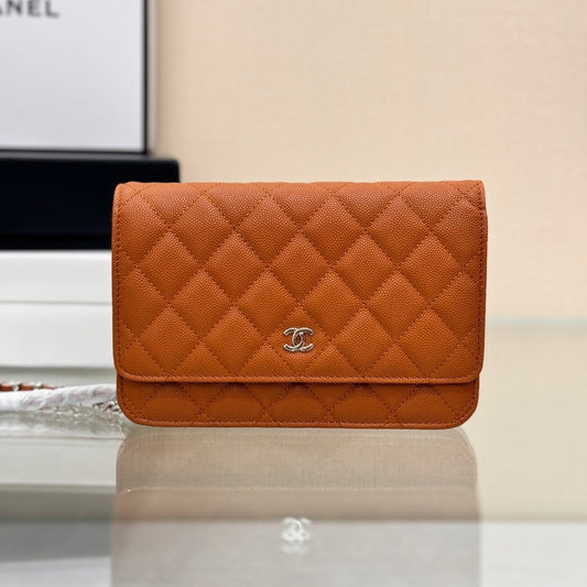 WOC 19CM ORANGE CAVIAR SILVER HARDWARE mysite