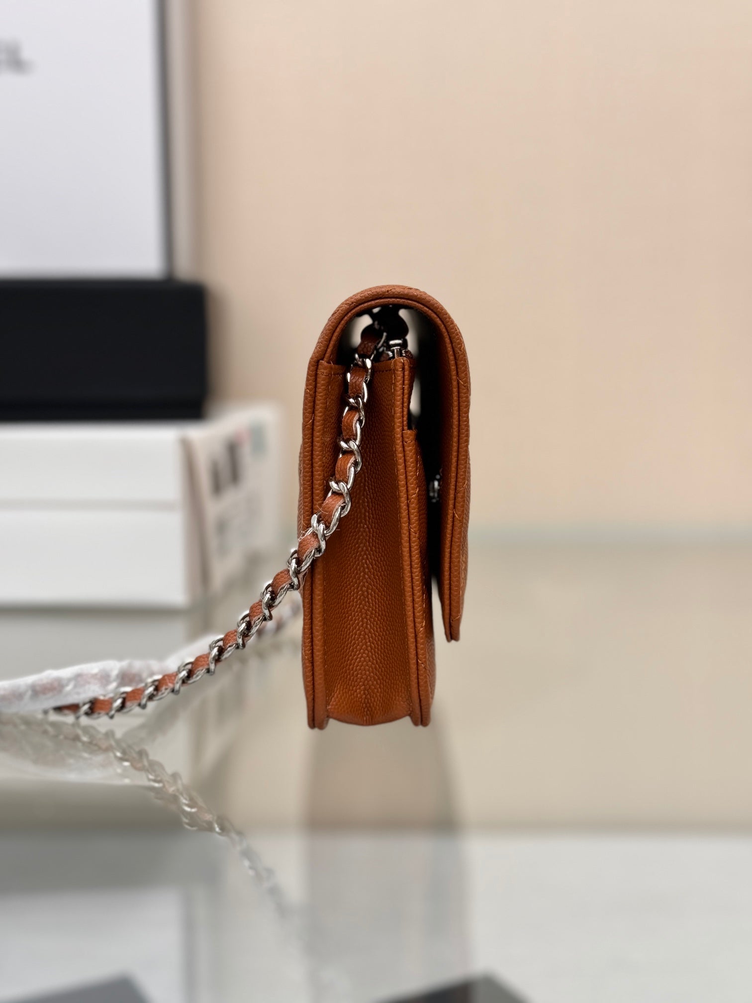 WOC 19CM ORANGE CAVIAR SILVER HARDWARE mysite