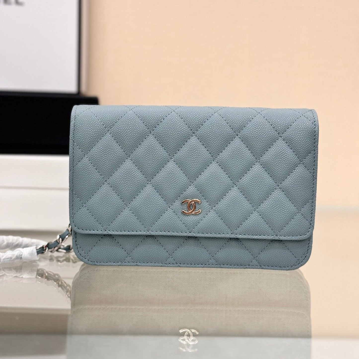 WOC 19CM CLOUD BLUE CAVIAR SILVER HARDWARE mysite