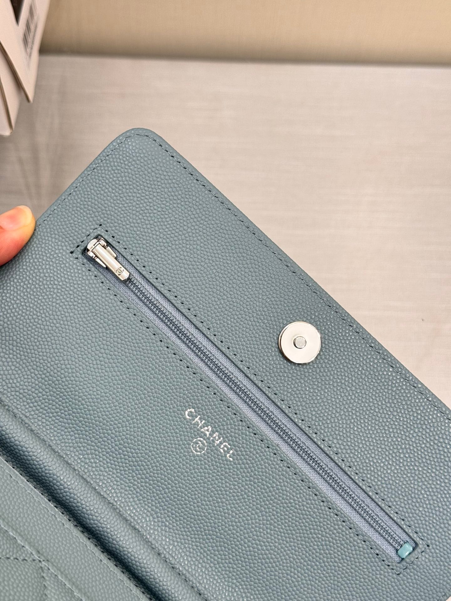 WOC 19CM CLOUD BLUE CAVIAR SILVER HARDWARE mysite