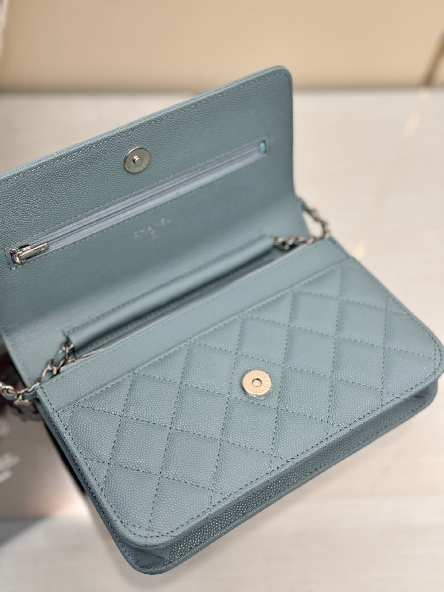 WOC 19CM CLOUD BLUE CAVIAR SILVER HARDWARE mysite